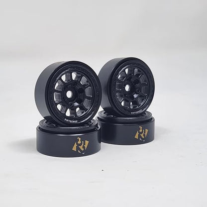 LGRP® FIFTEEN52® Traverse MX Series 1.0" Beadlock Wheels, (Satin Black), 28mm (1.1") x 31mm x 13mm (4 Wheels Per Order) Compatible with 1/24 Scale RC Axial SCX24, Element, Enduro, URUAV, LGF52100