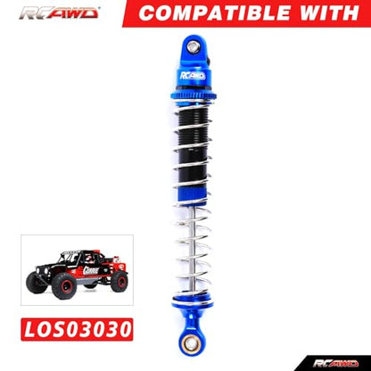 RCAWD Aluminum Shock Absorbers with Spare Springs Front Rear 6pcs for Losi 1/10 Baja Rey Hammer Rey U4 Upgrade Parts (Dark Blue) - color: dark blue