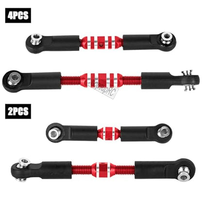 RC Aluminum Adjustable Turnbuckles Camber Links Toe Link Upgrades Part for 1/10 Senton/Granite/Vorteks 3S BLX(Mega 550).Alloy Adjustable Turnbuckles Hops Up.Red(6PCS) - color: Red(for 1/10)