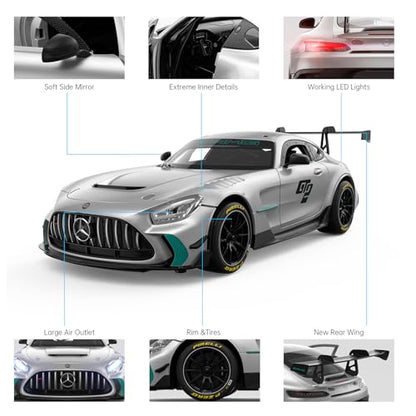RASTAR 1/14 RC Car Mercedes AMG GT2 Toy Car Mercedes Remote Control Car for Kids, 2.4GHz Silver Model Car - color: Amg Gt2, size: 1/14