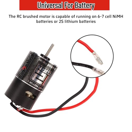 Motor 12T 550 Brushed Motor Compatible with ARRMA Mega 1/10, Granite, SENTON, Typhoon V3 RC Car