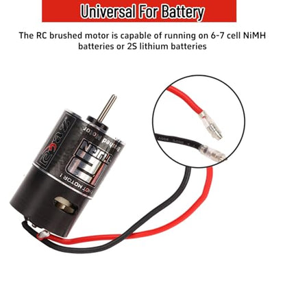Motor 12T 550 Brushed Motor Compatible with ARRMA Mega 1/10, Granite, SENTON, Typhoon V3 RC Car