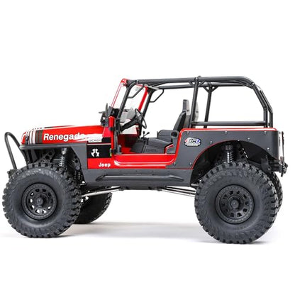 Axial RC Truck 1/10 SCX10 III Jeep CJ-7 4X4 RTR Brushed Rock Crawler, Red | Battery and Charger Not Included, AXI03008V2T1, Ready to Run - color: Red