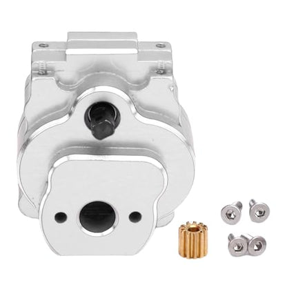 RC Complete Transmission, CNC Aluminum Alloy 24:1 Complete Transmission Smooth Operation for 1/18 RC Crawler Car Upgrade Part (Silver) - color: Silver