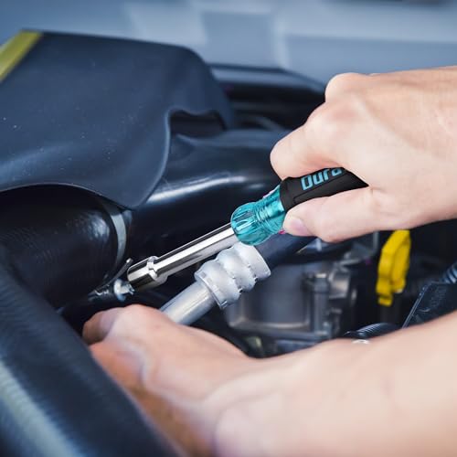 DURATECH 7-Piece SAE Nut Driver Set, Nut Drivers | Cr-V Steel, Non-Slip Handles, 3/16, 1/4, 5/16, 11/32, 3/8, 7/16, 1/2-Inch, 1-Inch Hollow Shaft, Nuts Tightening & Unscrewing