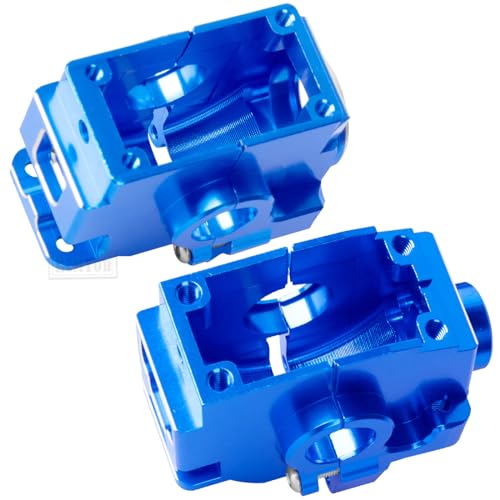 Transmission Case Gearbox Upgrades Part for 1/10 Slash/Stampede/Hoss/Rustler VXL 4X4,Aluminum Front Rear Transmission Case Gearbox Hops Ups,Navy Blue - color: Navy Blue - Upgrades