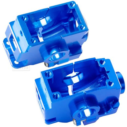 Transmission Case Gearbox Upgrades Part for 1/10 Slash/Stampede/Hoss/Rustler VXL 4X4,Aluminum Front Rear Transmission Case Gearbox Hops Ups,Navy Blue - color: Navy Blue - Upgrades