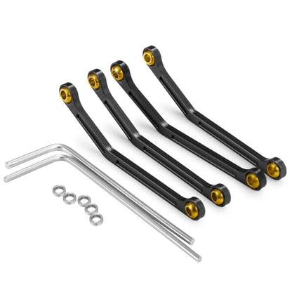 RC Links Linkage Compatible with Kyosho for MINI-Z 4X4 for Jimny 32523 1/18 RC Crawler Truck Car Upgrade Parts 4PCS Metal Steering Linkage Link Rod(Black) - color: Black
