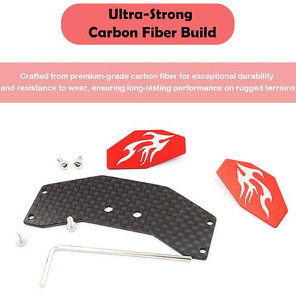 Carbon Fiber RC Tail Wing for Losi 1/24 Micro-B 2WD Buggy RC Car(Black) | Carbon Fiber RC Tail Wing,RC Car, Upgrade Parts,Easy Installation - color: Red