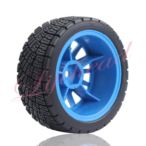 Lifehead 67mm RC On-Road Rally Car Tires and Wheels for 1/10 RC On-Road Touring Drift Car HSP Tamiya XV01 TT01 TT02B HPI Kyosho FAZER MK2 /12mm Hex - color: Blue B