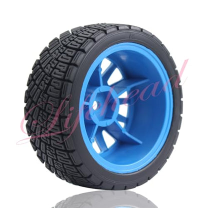 Lifehead 67mm RC On-Road Rally Car Tires and Wheels for 1/10 RC On-Road Touring Drift Car HSP Tamiya XV01 TT01 TT02B HPI Kyosho FAZER MK2 /12mm Hex - color: Blue B