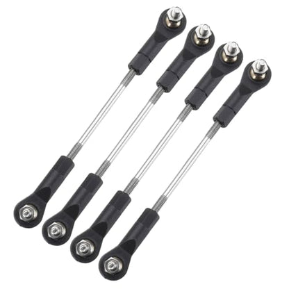 MECCANIXITY 4Pcs Adjustable Turnbuckles Camber Link, 74-84mm Turnbuckle Rod Steering Servo Linkage with M3 Ball Head Rod Ends for RC Car Replace Parts - size: 74-84mm