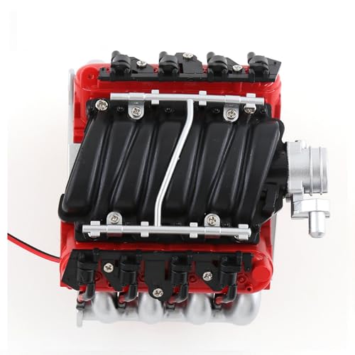 1/10 RC Simulate V8 Engine Radiator Cover with Heatsink RC Motor Cooling Fans Accessories Compatible with 1:10 Scale Crawler Car Traxxas TRX4 TRX6 Axial SCX10 D90 90047 Upgrade Parts