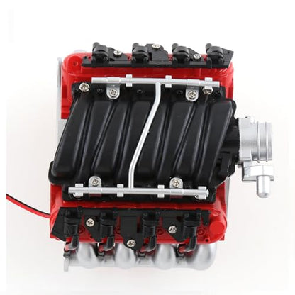 1/10 RC Simulate V8 Engine Radiator Cover with Heatsink RC Motor Cooling Fans Accessories Compatible with 1:10 Scale Crawler Car Traxxas TRX4 TRX6 Axial SCX10 D90 90047 Upgrade Parts