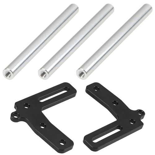 ShareGoo Aluminum Front Bumper Compatible with 1/10 RC Car Crawler Chassis Gspeed LCG TRX4 SCX10 Dodge Power Wagon Cliffhanger Body Shell (Black) - color: Black