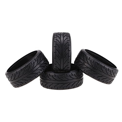 Goolsky 4Pcs/Set 1/10 Grain Drift Car Tires Plastic Hard Tyre for Traxxas HSP Tamiya HPI Kyosho RC Car Part