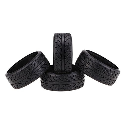 Goolsky 4Pcs/Set 1/10 Grain Drift Car Tires Plastic Hard Tyre for Traxxas HSP Tamiya HPI Kyosho RC Car Part