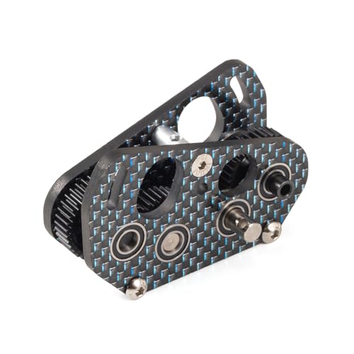 Carbon Offset Dual Motor Transmission 48P DIG Overdrive Gearbox | 3:1 Output Ratio, Ultra-light 59g, Fit for 1/10 Comp Rigs LCG Crawler Chassis