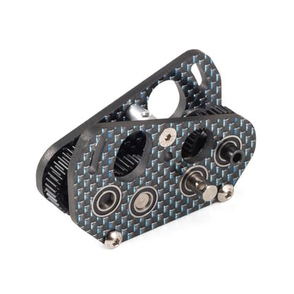 Carbon Offset Dual Motor Transmission 48P DIG Overdrive Gearbox | 3:1 Output Ratio, Ultra-light 59g, Fit for 1/10 Comp Rigs LCG Crawler Chassis