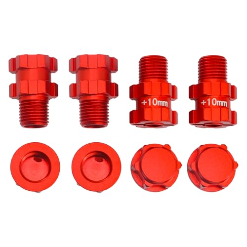 Rc Wheel Hex 10mm Extended Hub Drive 14mm to 17mm for Arrma 1/10 3S Senton/Granite/Vorteks/Infraction/Big Rock/Vendetta - color: Red