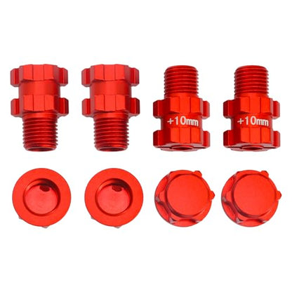 Rc Wheel Hex 10mm Extended Hub Drive 14mm to 17mm for Arrma 1/10 3S Senton/Granite/Vorteks/Infraction/Big Rock/Vendetta - color: Red