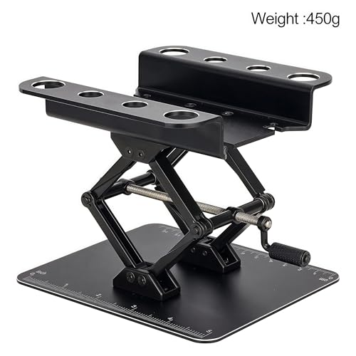 RC Car Stand, Aluminum Liftable Adjustable RC Car Work Stand, Repair & Display RC Stand for Traxxas TRX4 Axial Arrma Redcat Losi 1/8 1/10 1/12 1/14 1/16 1/18 1/24 RC Car (Black) - color: Black