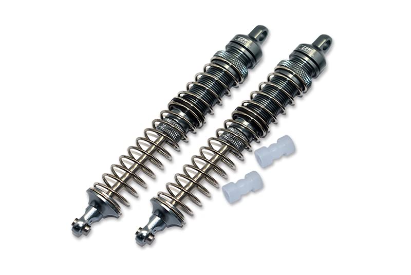 GPM for 1/8 LMT 4WD Solid AXLE Monster Truck Aluminum Front/Rear Adjustable Spring DAMPERS (130MM) -4PC Set (Gray)
