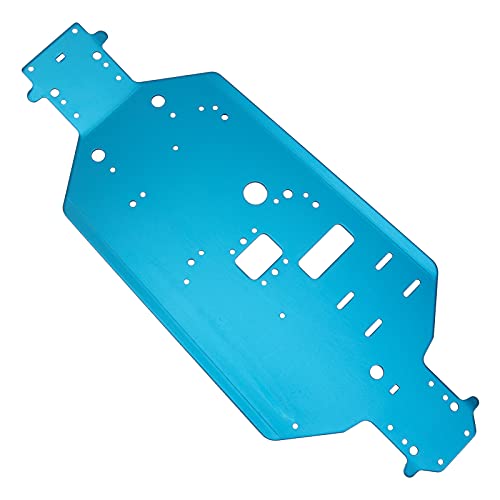 Aluminum Alloy 06001 Chassis Bottom Plate Frame Compatible with Redcat Racing HSP 94105 94106 94108 94109 1/10 RC Off-Road Buggy Car (Blue) - color: Blue