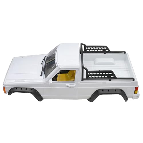 1/10 RC Crawler Hard Body Shell Kit - 313mm Wheelbase Cherokee Body for Axial SCX10, SCX10 II 90046, 90047 & TRX4 Kits (Pickup-White) - color: Pickup-white
