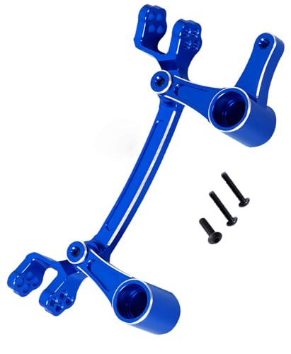 Aluminum Steering Bellcranks Servo Saver Upgrades Part for 1/8 Mojave 4X4 4S BLX RC Car,Drag Link Set w/Bearings Hops Up,Replaces ARA340200 Blue - color: Blue(steering)