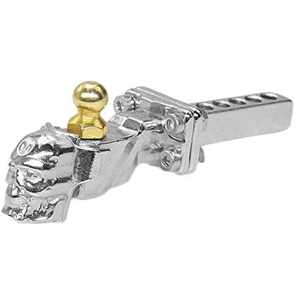 Share Goo Metal Tow Trailer Hook Drop Hitch Receiver Compatible with Traxxas TRX-4 90046 90047 SCX10 RC4WD D90 1/10 RC Crawler Car Rear Bumper Hook (Silver)