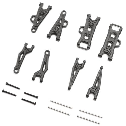 HAIBOXING 1/18 RC Car Spare Parts, Full Set Rear Upper & Lower Suspension Arms with Front & Rear Hinge Pins, Replacement for 2025 Version 18859E / 18858E / 18872/18856 RC Trucks (P1805-P1806)