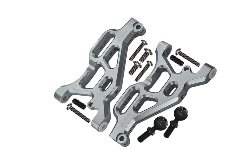 LIMITLESS/INFRACTION/TYPHON Upgrade Parts Aluminum Front Lower Arms - 2Pc Set Silver