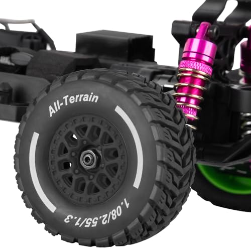 RC Wheels for 1/14 Mini Mojave GROM RC Car,RC Tires Beadlock Wheels Hub Rim Tires Wheels and Plastic Wheel hub Black(4PCS) - color: Black/for Mini Mojave Grom