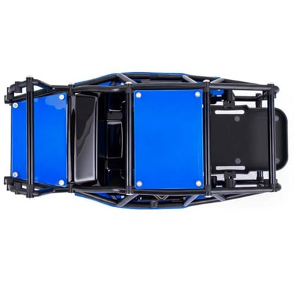 AMK RC Crawler Roll Cage, 1/10 Scale Nylon Rock Buggy Body Cage for Axial SCX10 SCX10 II, Durable RC Rock Crawler Upgrade Part (Blue) - color: Blue