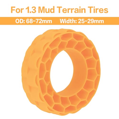 MEUS RACING Soft Silicone Rubber Inserts for 68-72mm 1.3" Tires (Orange) - color: Soft