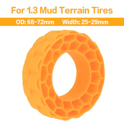 MEUS RACING Soft Silicone Rubber Inserts for 68-72mm 1.3" Tires (Orange) - color: Soft