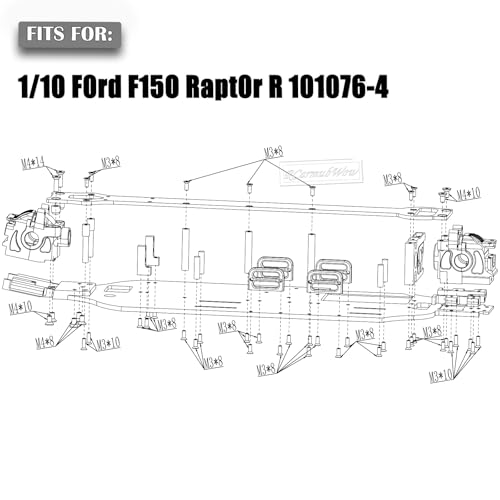 Carbon Fiber Chassis Upgrades Part for 1/10 F0rd F15O Rapt0r R 101076-4,RC Chassis Protect Armor Skid Plate Guard,Titanium - color: Titanium(1set)