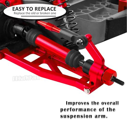 Drive Shaft Axles Upgrades Part for 1/10 Slash 4X4 VXL/Rustler 4X4 VXL/Stampede 4WD VXL,RC Steel #45 Front & Rear 4Pcs Driveshafts CVD w/Hex Hops Up,Red - color: Red - (Axles)