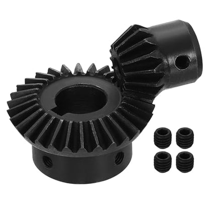 uxcell 2Pcs Tapered Bevel Gears Set, 1.5 Mod 1:2 (15T/30T) Harden Steel Straight Bevel Gear, 90 Degree Steering Motor Gears, (5/16mm Shaft Hole with Keyway) - size: 5/16mm
