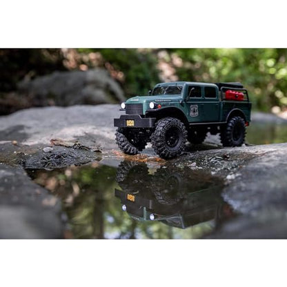 Axial RC Truck SCX24 40's 4 Door Dodge Power Wagon Green 1/24 4 Wheel Drive-RTR(Everything Needed to Run Included) AXI00007T2 - color: Green