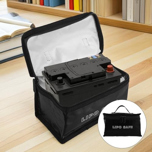 Outanaya Fireproof Lipo Charging Bag for Rechargeable and Lithium Batteries Battery Protective Case with High Temperature Resistance PVC and Non-Woven Fabric Material and Transport