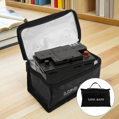 Outanaya Fireproof Lipo Charging Bag for Rechargeable and Lithium Batteries Battery Protective Case with High Temperature Resistance PVC and Non-Woven Fabric Material and Transport