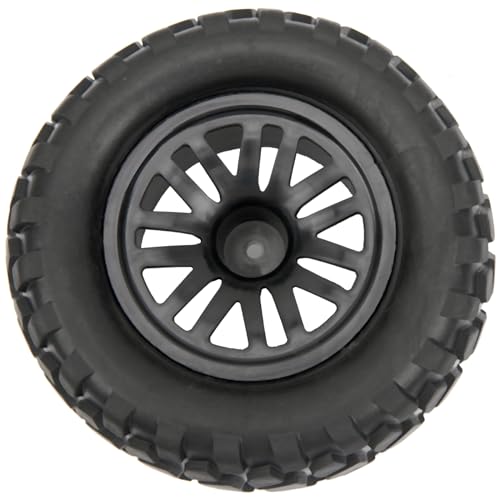 4Pcs OD 4.9" RC Wheel Rim Rubber Tires Set 12mm Hex Compatible with HSP Redcat Exceed Tamiya HPI Kyosho 1/10 Off-Road Buggy Monster Short-Course Truck Car