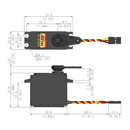 Hitec HS-5645MG Digital Servo - High Torque 168oz-in, Metal Gears, Programmable, for RC Car/Truck Steering & Throttle(1PCS)