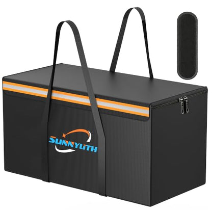 Large Fireproof Document Bags, 24x12x12" Waterproof Storage Firesafe Bag, Large Capacity Waterproof Photo Storage Box with Reflective Strip for Valuables & Passport, Silicone Coating & Zipper Closure