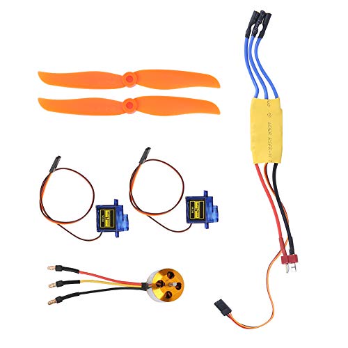 Premium RC A2212 2200KV Brushless Motor, New 30A ESC Electric Speed Controller SG90 9G Micro Servo 6035 Propeller Essential Kit for RC Plane Enthusiasts, RC Plane Kit(A2212)