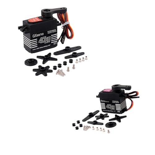 40KG Digital Servo, 3240MG High-Torque Metal Gear, IP67 Waterproof, 5-7.4V, 180°/270° Control Range, 2-Pack for RC Crawler TRX6 SCX10 (270 Degree) - style: 270 Degree