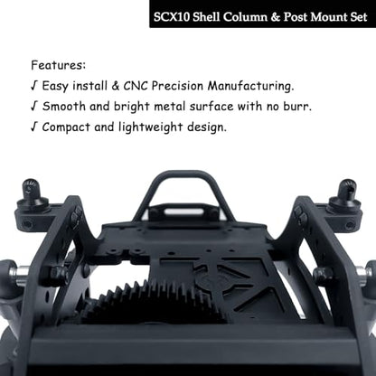 4 Packs rc Body Post mounts with Clips for 1:10 axial scx10 pro rc Crawler car - Aluminum Alloy Shell Column & Post Mount Set