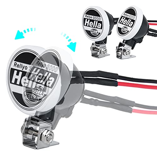 Que-T 2pcs Round Light Headlight Spotlight for 1: 10 RC Trx4 TRX6 SCX10 90046 RC Car